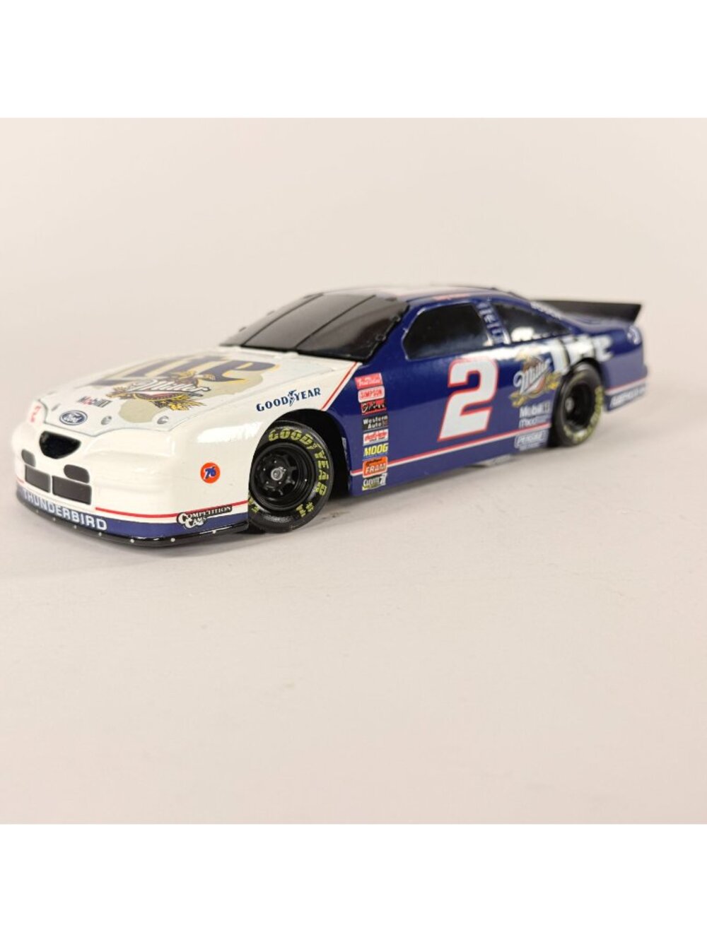 Action 90s Ford Thunderbird Bank NASCAR Rusty Wallace 2 Miller Lite Diecast 1:24